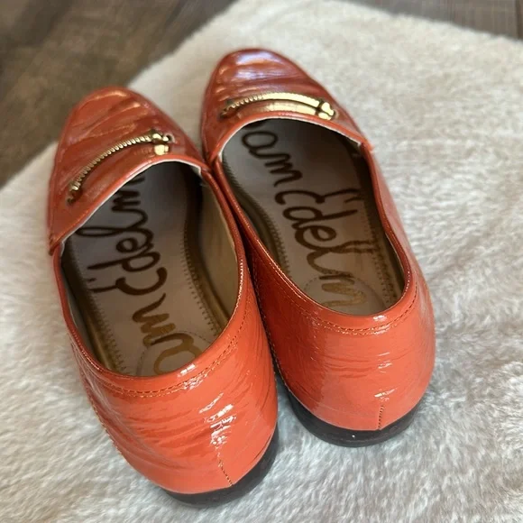 Sam Edelman Patent tangerine Orange Loafers - Picture 8 of 14